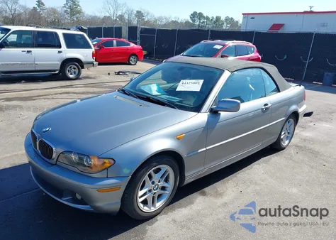 2004 BMW 325Ci из США, поврежденный, VIN WBABW33464PL25107